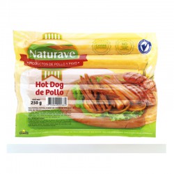 HOT DOG DE POLLO X 250GR 6 UND